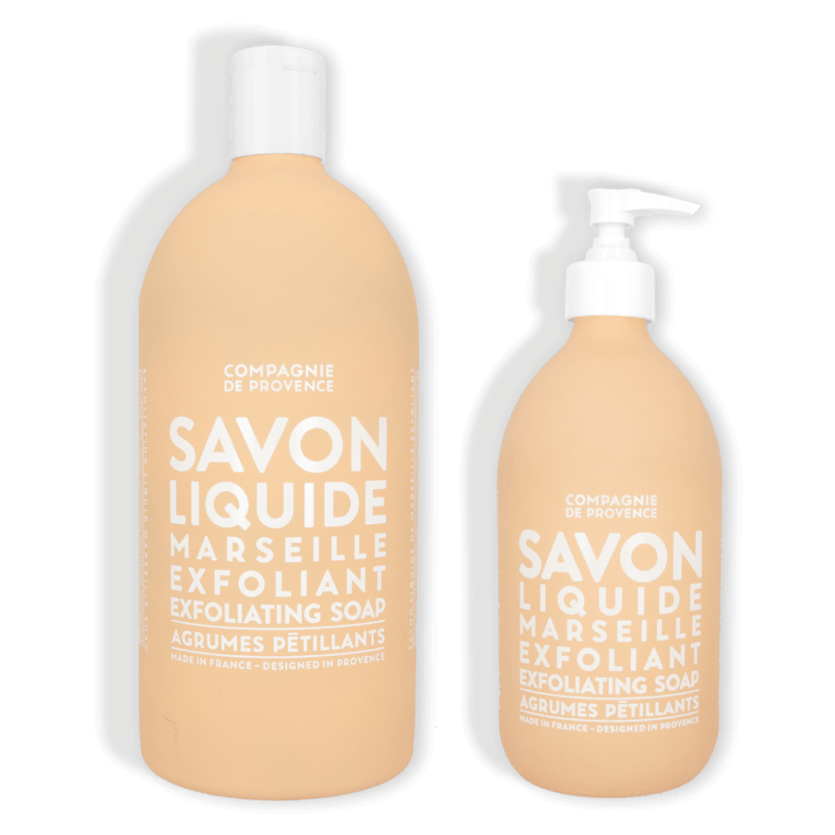 Exfoliating Duo Marseille liquid soap & its refill - Compagnie de Provence