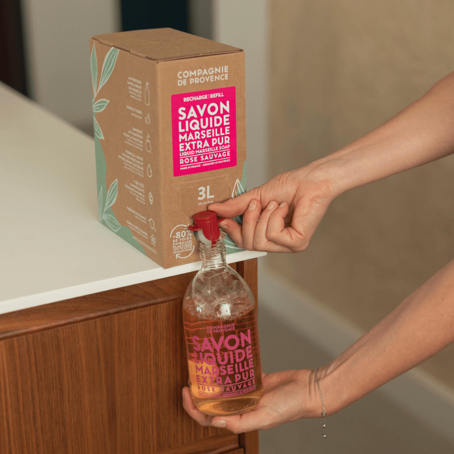 Eco-recharge 3L Rose Sauvage - Compagnie de Provence