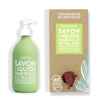 Savon liquide 495ml & Eco-recharge 3L - Verveine Fraîche